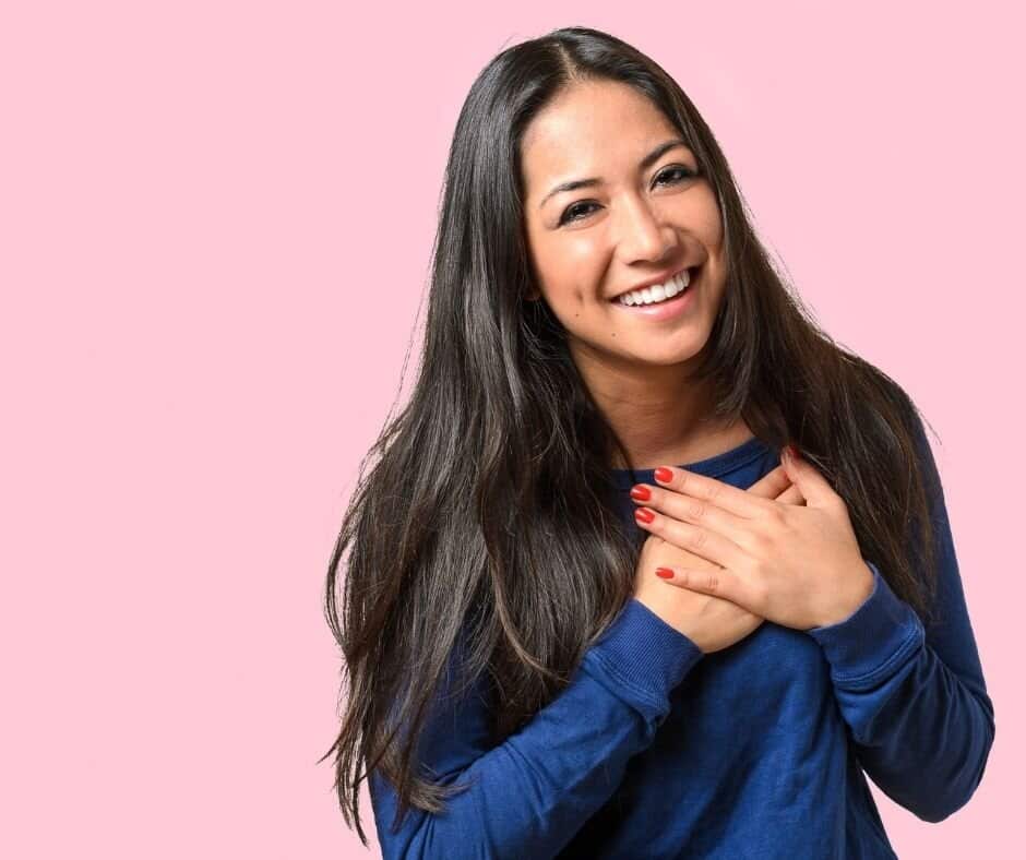 nurse hand on heart