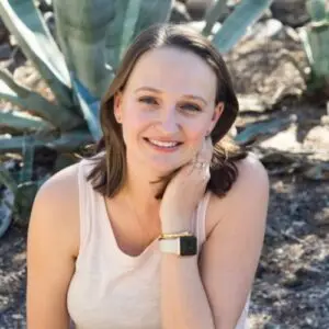 Lindsay Smiling Among The Cacti.