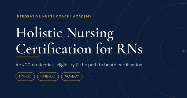holistic nursing certification for RNs